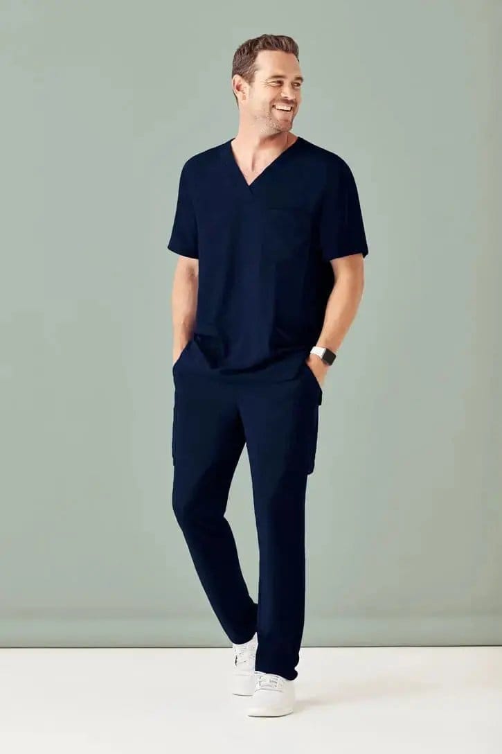 Biz Care Mens Avery V-Neck Nurse Scrub Top CST945MS Simply Scrubs Australia